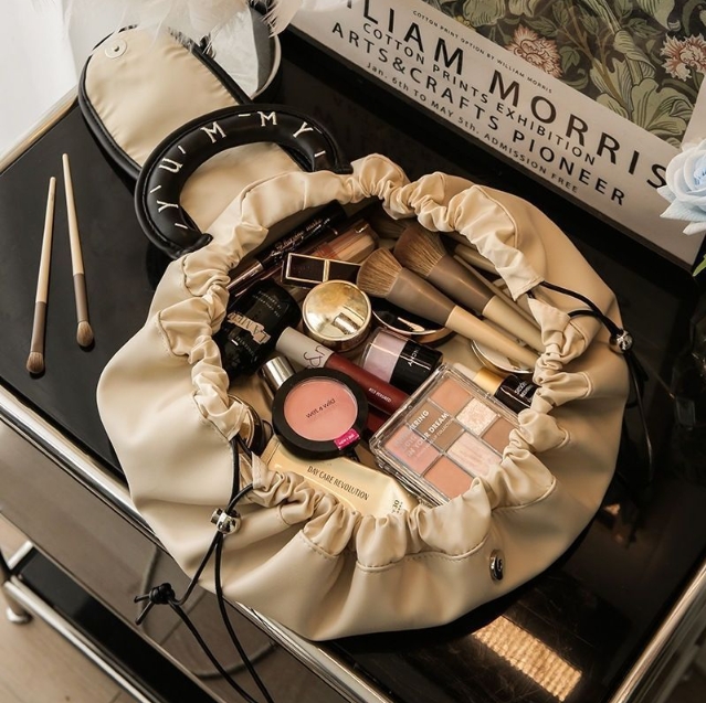 Large Capacity Waterproof Drawstring Makeup Cosmetic Bag
