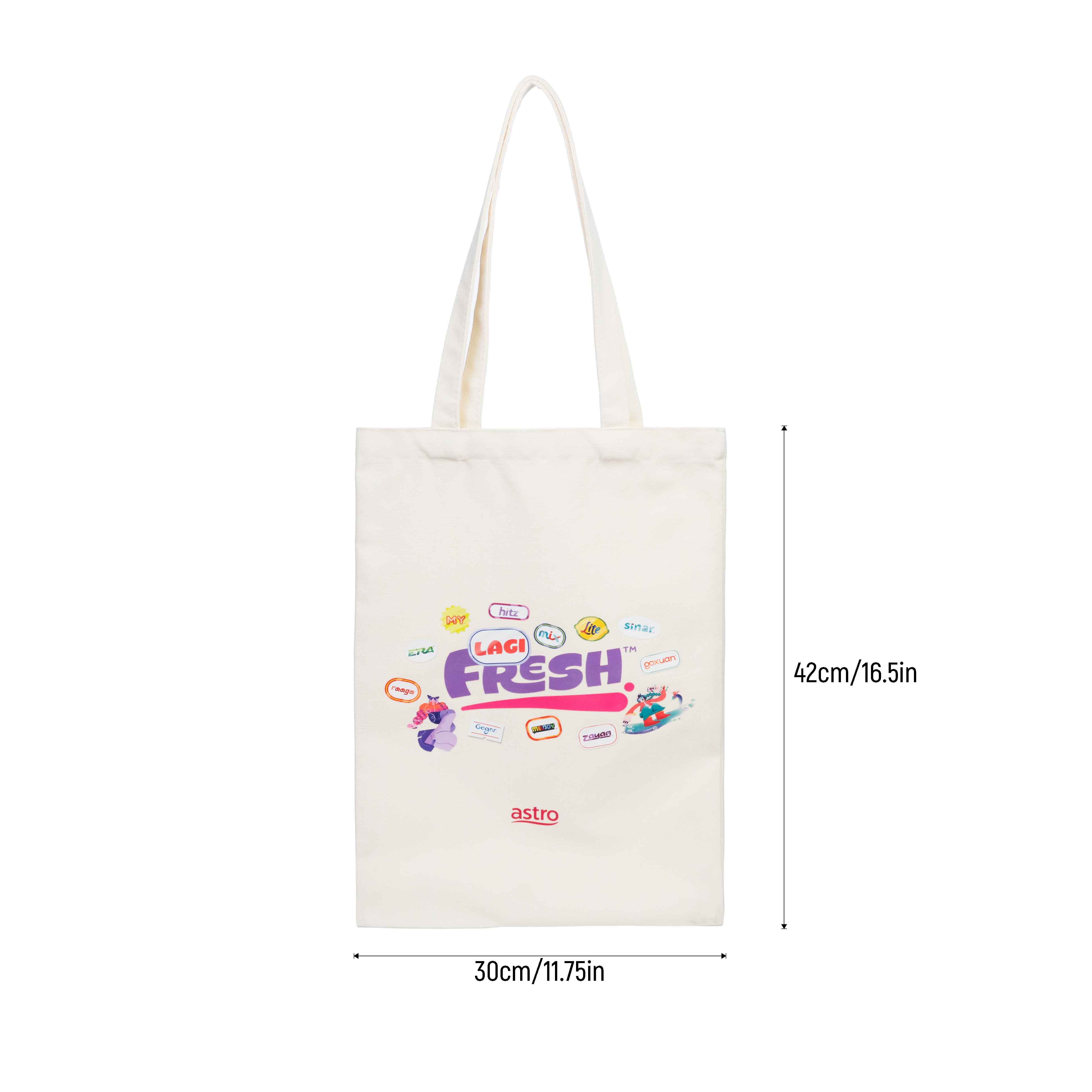 Colourful Printed White Canvas Bag