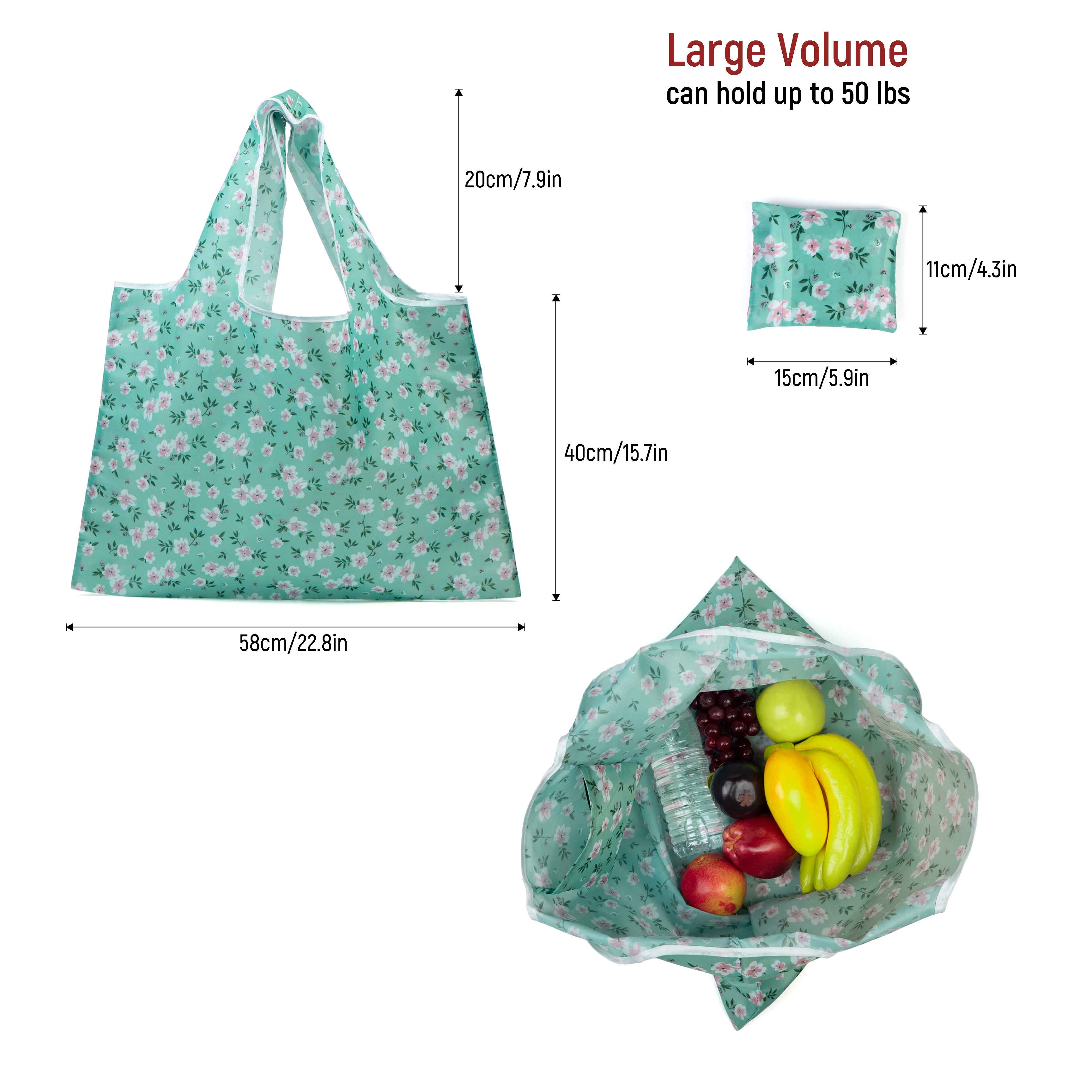 Custom reusable shopping bags folding