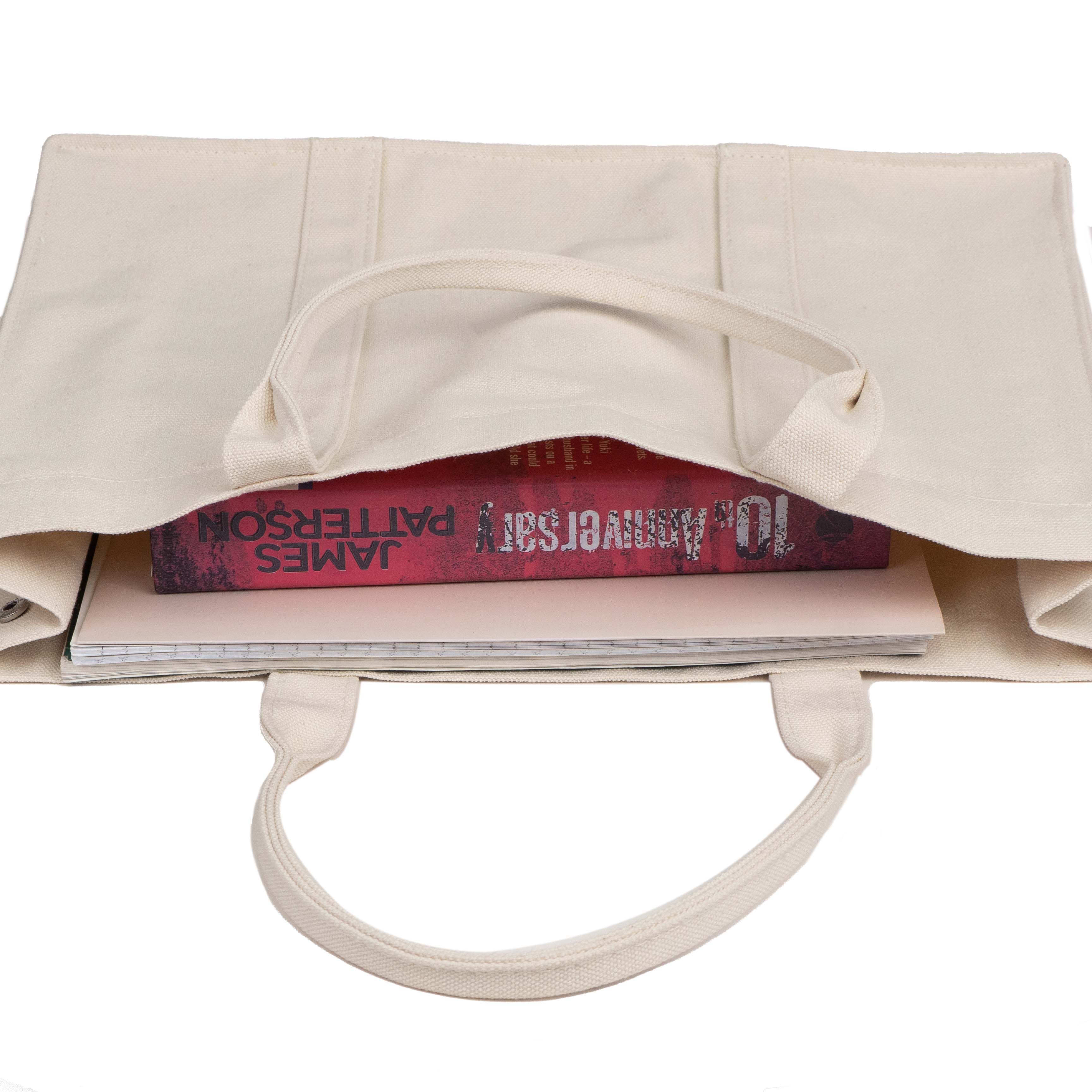 Custom Eco White Canvas Tote Bags With Logo