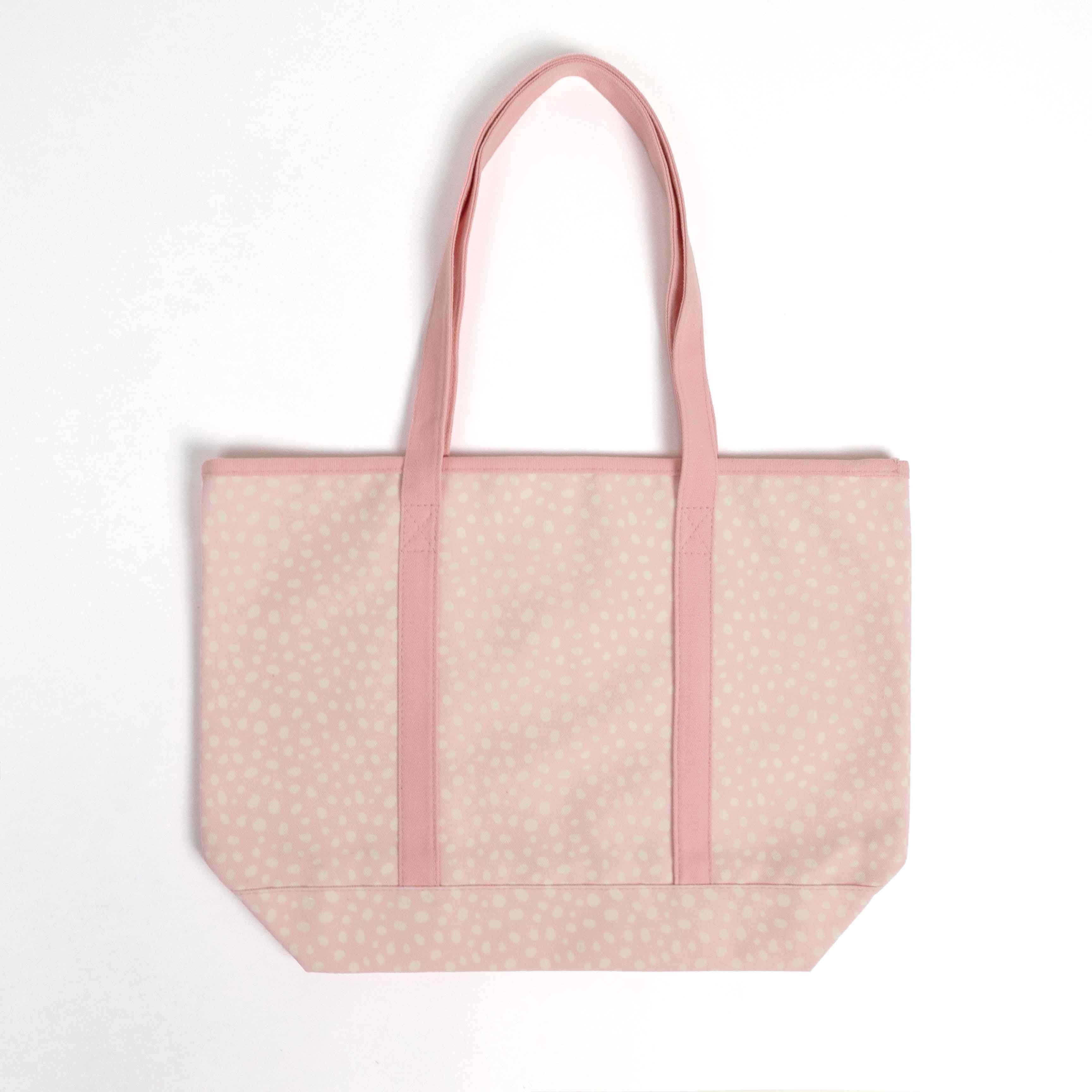 Pink canvas tote bag