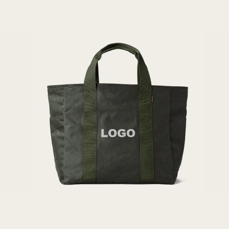 Waxed canvas tote bag