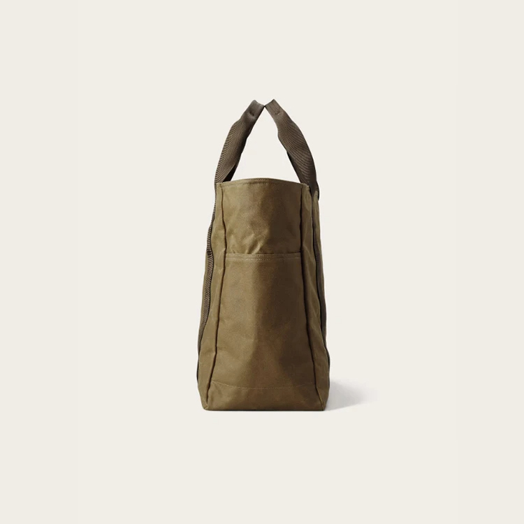 Waxed canvas tote bag