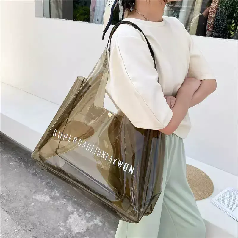 Transparent Clear Jelly Pvc Tote Bag