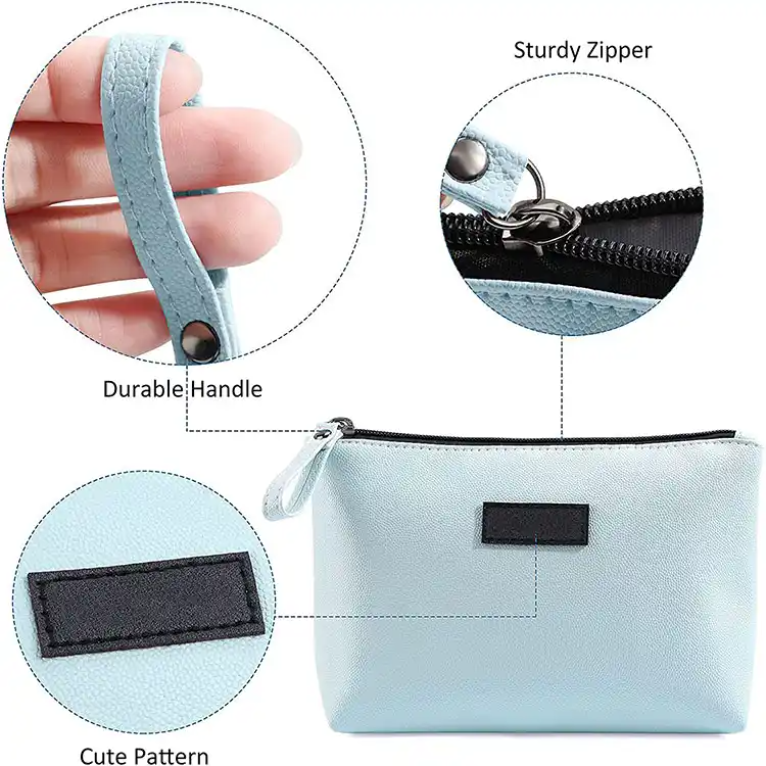 Wholesale PU Cosmetic Bag With Metal Zipper