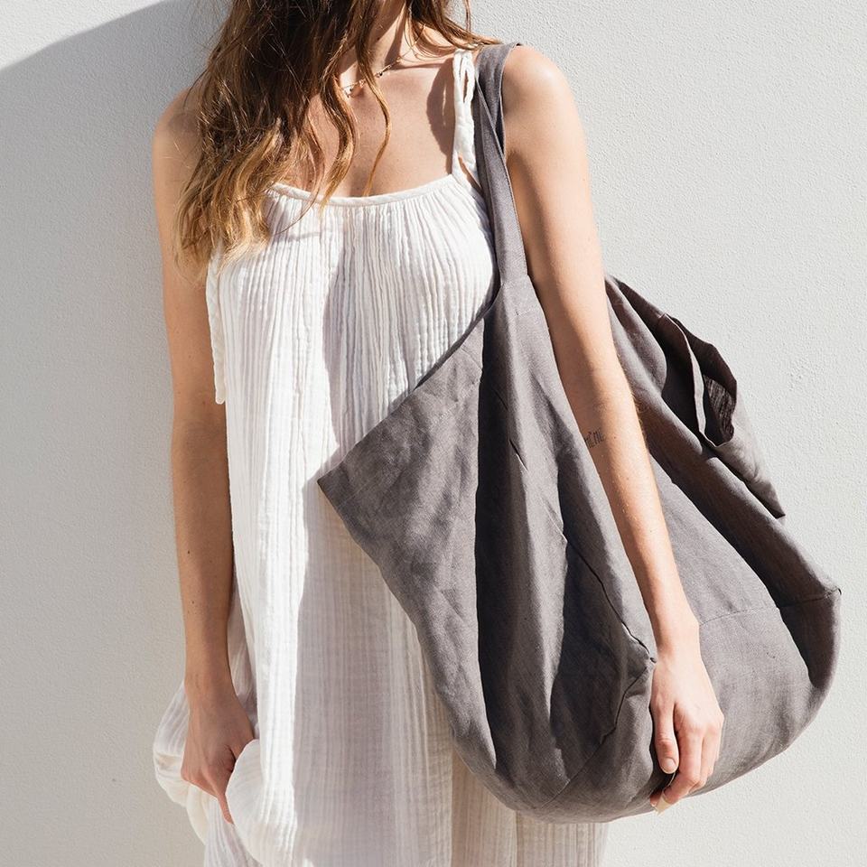 Eco Friendly Linen Grocery Tote Bag