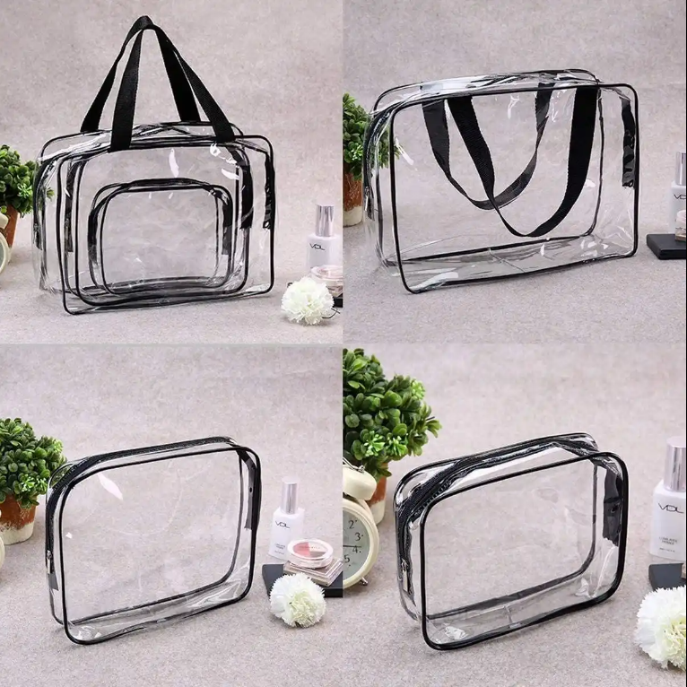 Transparent Pvc Cosmetic Bags With Zipper