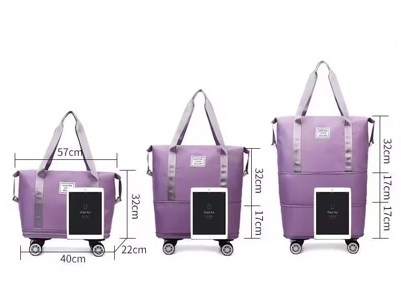 Rolling tote bags for travel