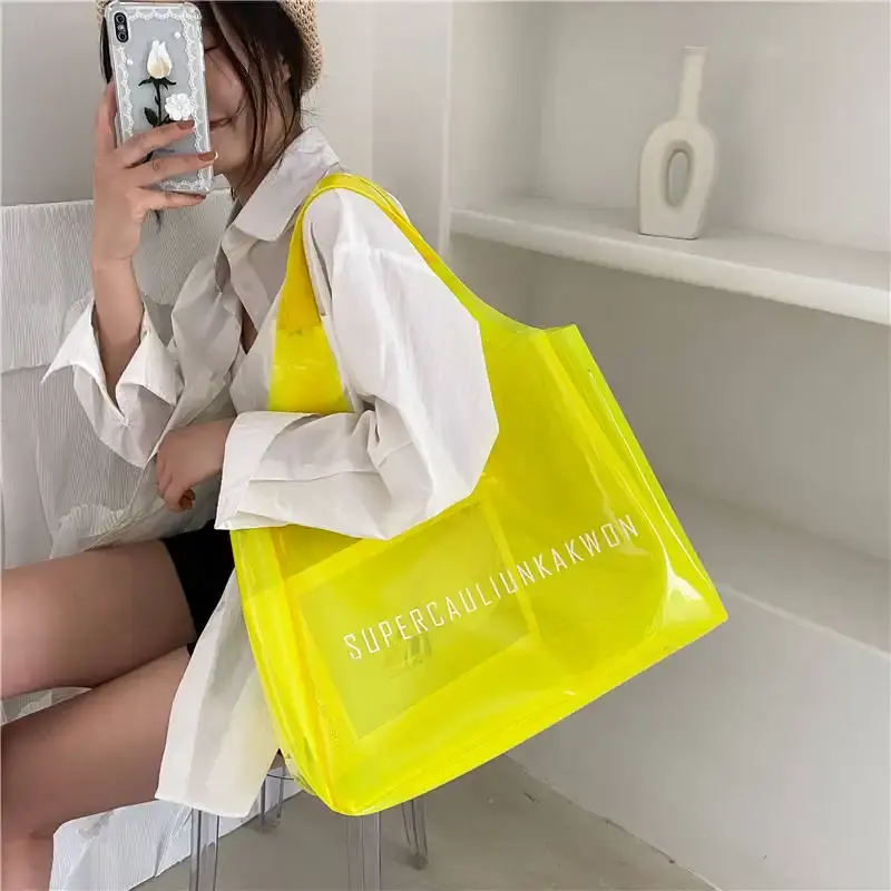 Transparent Clear Jelly Pvc Tote Bag