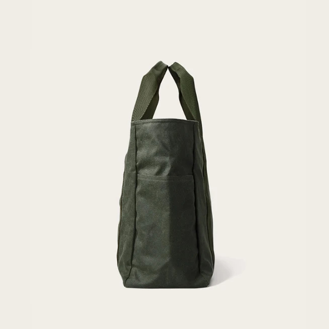 Waxed canvas tote bag