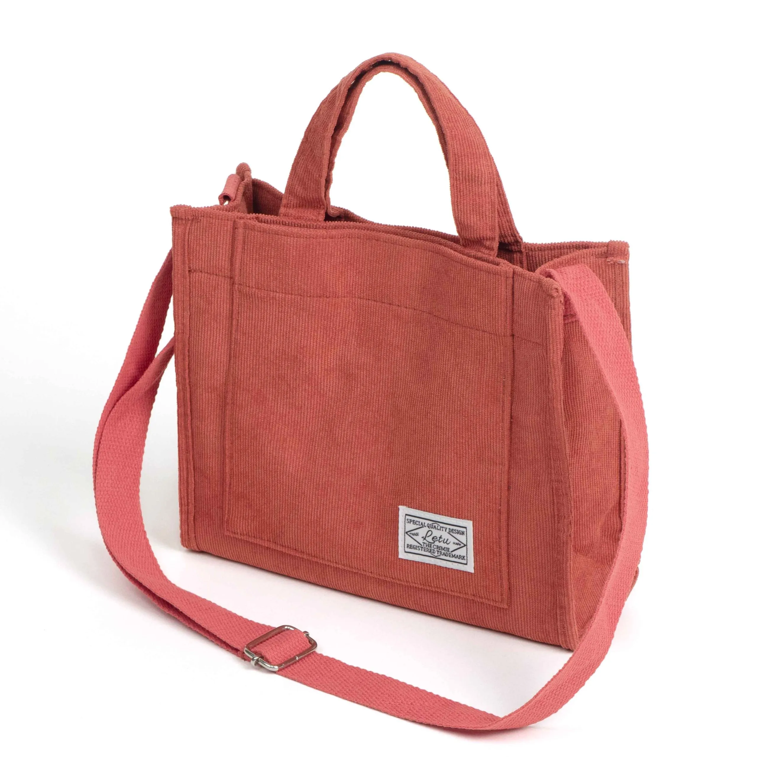 Blanc - Sac À Main En Velours Côtelé Pour Femmes, Fourre-tout De Blanc - Sac À Main En Velours Côtelé Pour Femmes, Fourre-tout De