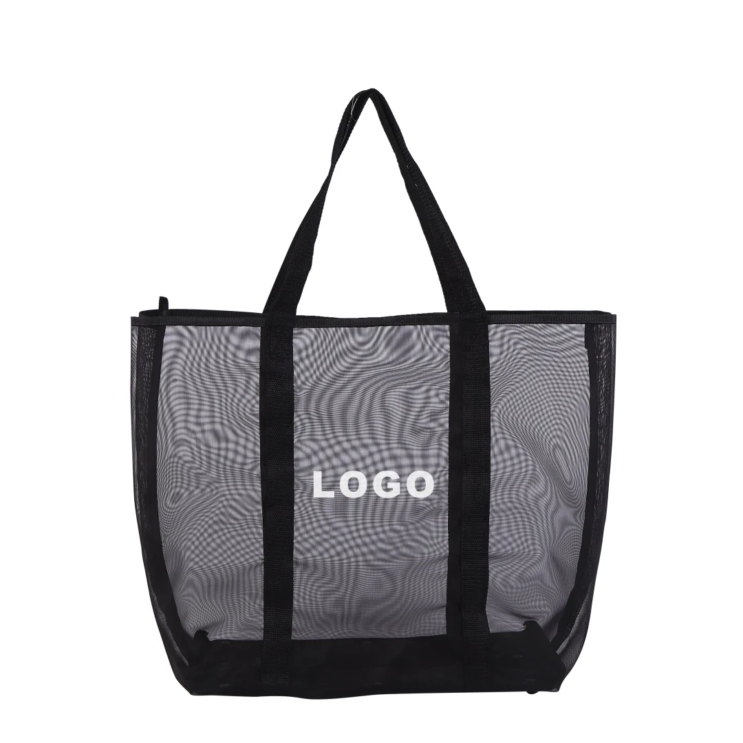 Black Mesh Beach Bags
