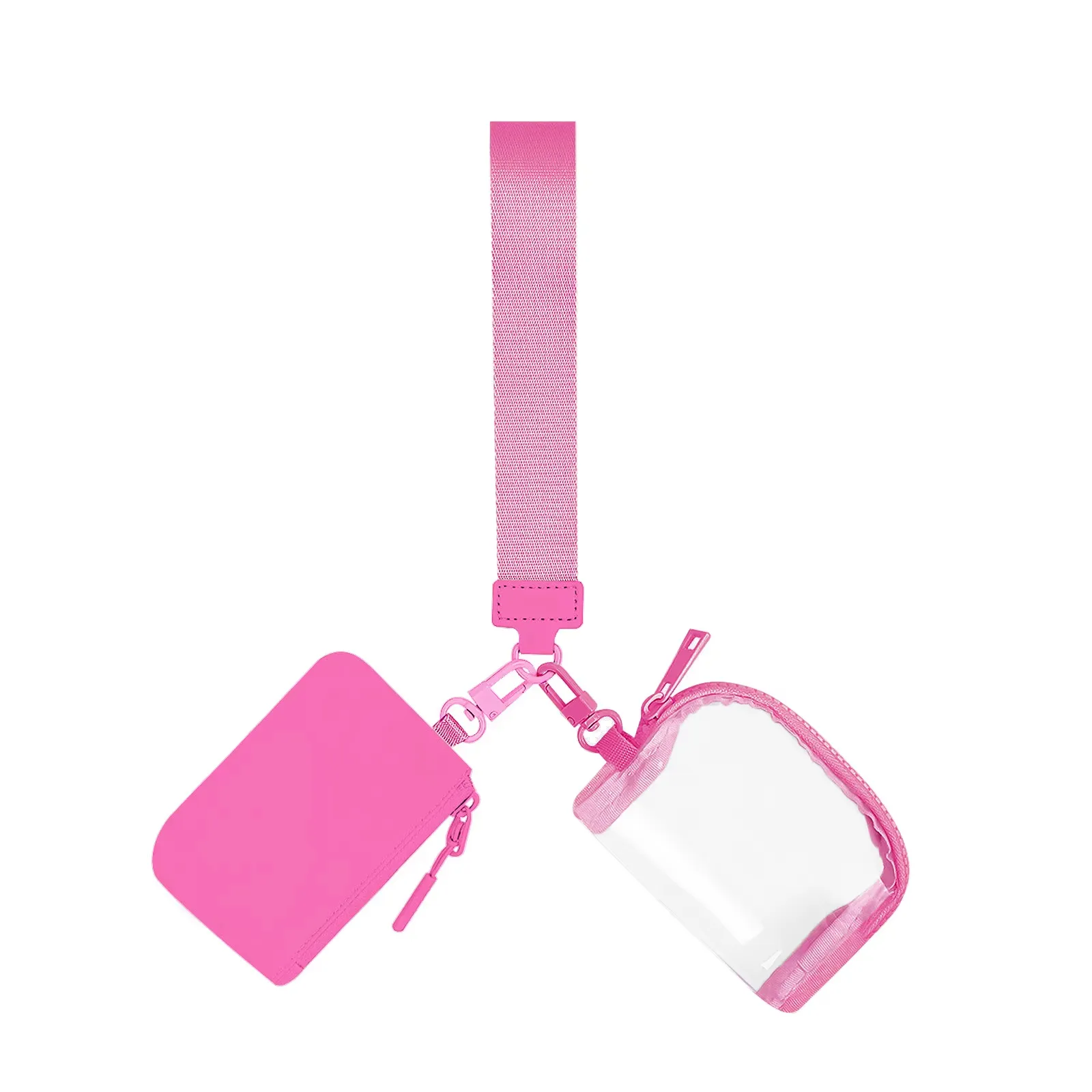 Custom Clear Dual Pouch Wristlet Manufacturer | Nylon & PVC
