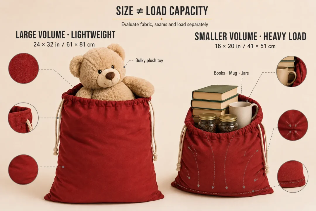 Santa Sack Size Guide 6 Santa Sack Size Guide 6