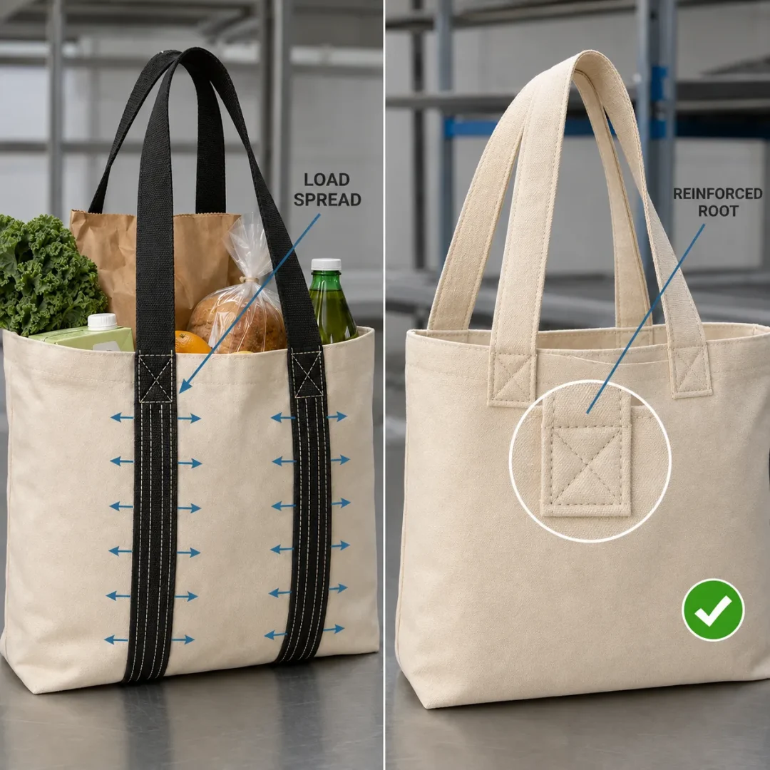 Webbing Handles vs. Self-Fabric Handles 2 Webbing Handles vs. Self-Fabric Handles 2