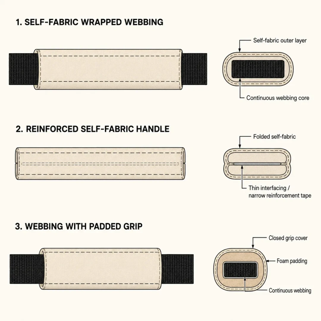 Webbing Handles vs. Self-Fabric Handles 3 Webbing Handles vs. Self-Fabric Handles 3